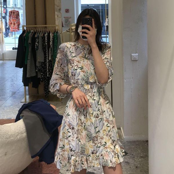 casual dresses slim summer french female print mini dress women lantern sleeve sweet high version ladies elegant fashion m230, Black;gray
casual dresses slim summer french female print mini dress women lantern sleeve sweet high version ladies elegant fashion m230, Black;gray