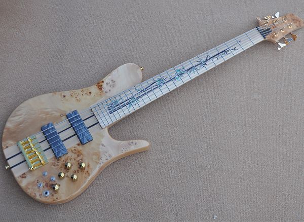 6 strings natural neck-thru-body electric bass guitar with abalone inlay,maple fretboard
6 strings natural neck-thru-body electric bass guitar with abalone inlay,maple fretboard