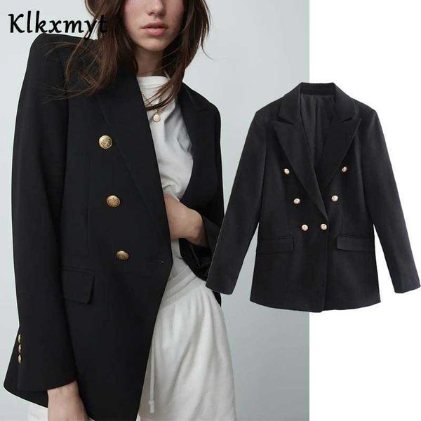 klkxmyt za women fashion office wear metal double breasted blazer coat vintage long sleeve female outerwear chic 210527, White;black
klkxmyt za women fashion office wear metal double breasted blazer coat vintage long sleeve female outerwear chic 210527, White;black