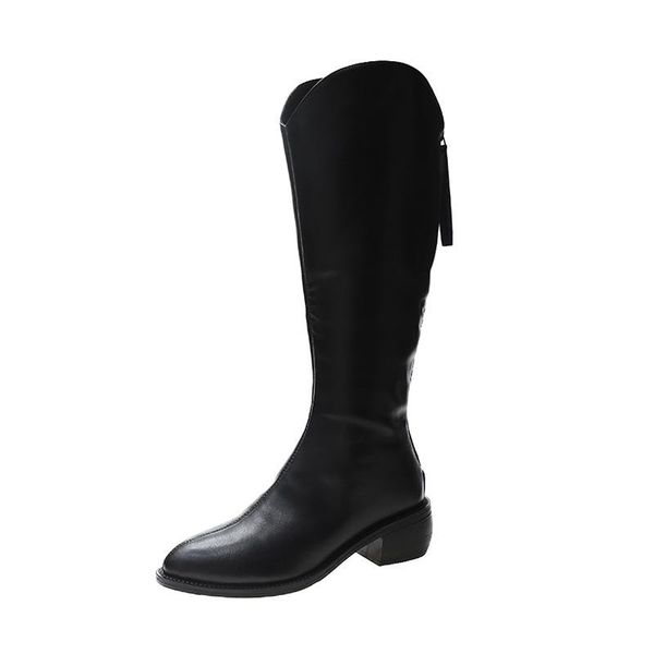 boots women genuine leather knee high pointed toe thin heel slip on party club winter ladies footwear, Black
boots women genuine leather knee high pointed toe thin heel slip on party club winter ladies footwear, Black