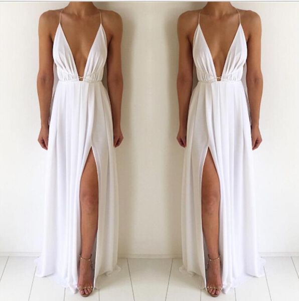 sleeveless spaghetti strap backless summer maxi dress women solid deep v-neck high split long sundress vestidos beach boho casual dress, Black;gray
sleeveless spaghetti strap backless summer maxi dress women solid deep v-neck high split long sundress vestidos beach boho casual dress, Black;gray
