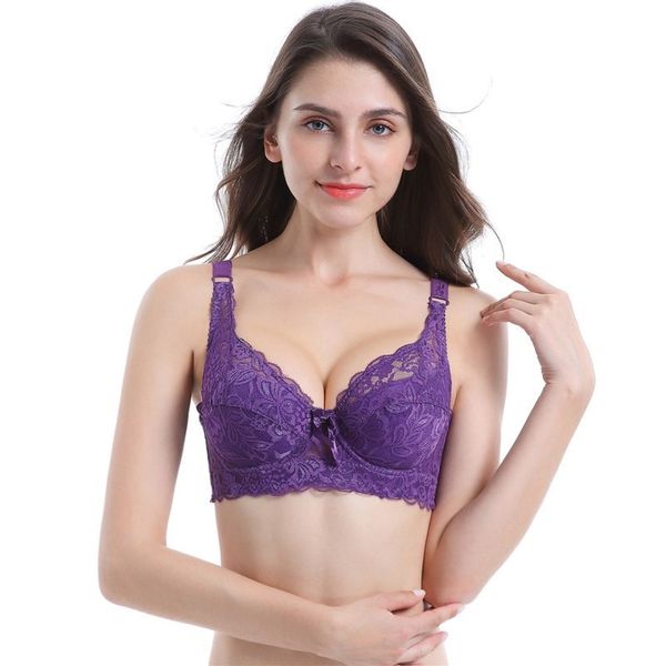 large size thin lace bra with steel ring adjustable closure and auxiliary breast gathered lingerie, Black;white
large size thin lace bra with steel ring adjustable closure and auxiliary breast gathered lingerie, Black;white