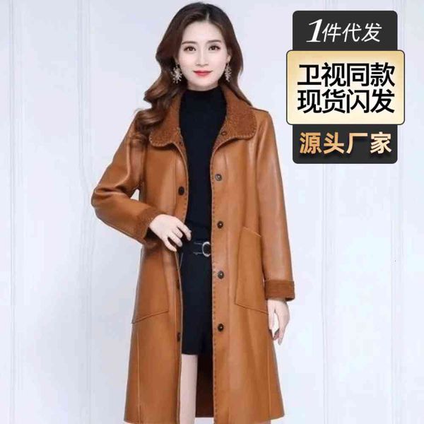 leather jacket high fashion men belt fur middle and long thickened plush coat cross goods, Black
leather jacket high fashion men belt fur middle and long thickened plush coat cross goods, Black