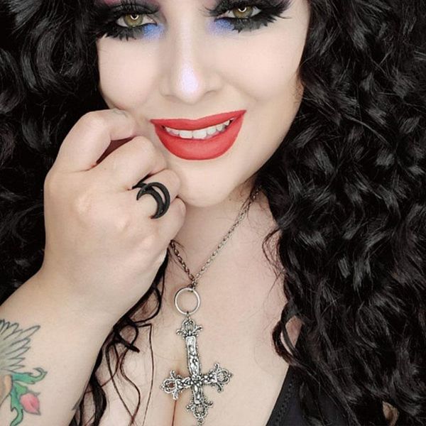 inverted cross - necklace goth pendant gothic occult dark upside down necklaces, Silver
inverted cross - necklace goth pendant gothic occult dark upside down necklaces, Silver