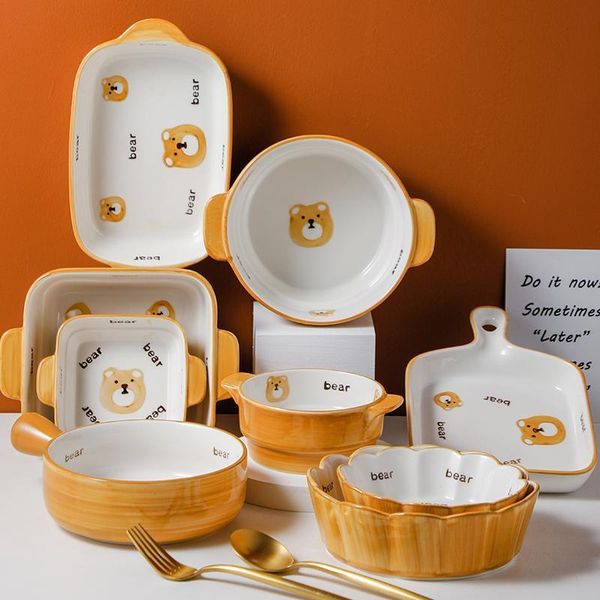 bear baking pan bowl ceramic cheese baked rice plate microwave oven special creative vegetable household bowls
bear baking pan bowl ceramic cheese baked rice plate microwave oven special creative vegetable household bowls