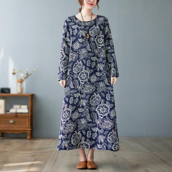 casual dresses 2021 arrival long women autumn dress cotton linen print floral vintage chinese style office lady work, Black;gray
casual dresses 2021 arrival long women autumn dress cotton linen print floral vintage chinese style office lady work, Black;gray