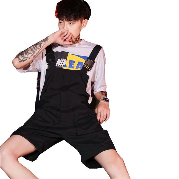 men's pants 27-44 summer strap version loose casual fashion versatile shorts hairstylist hairdresser's capris plus size, Black
men's pants 27-44 summer strap version loose casual fashion versatile shorts hairstylist hairdresser's capris plus size, Black