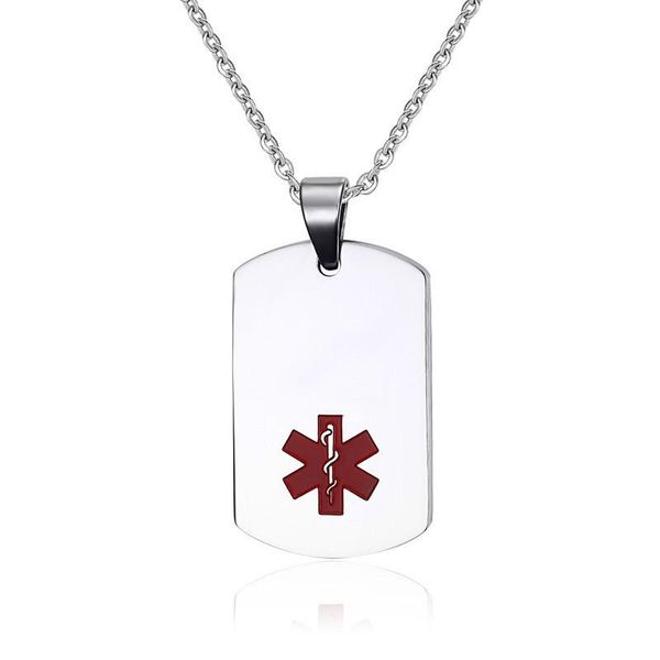 pendant necklaces fashion accessory titanium steel logo tag with necklace, Silver
pendant necklaces fashion accessory titanium steel logo tag with necklace, Silver