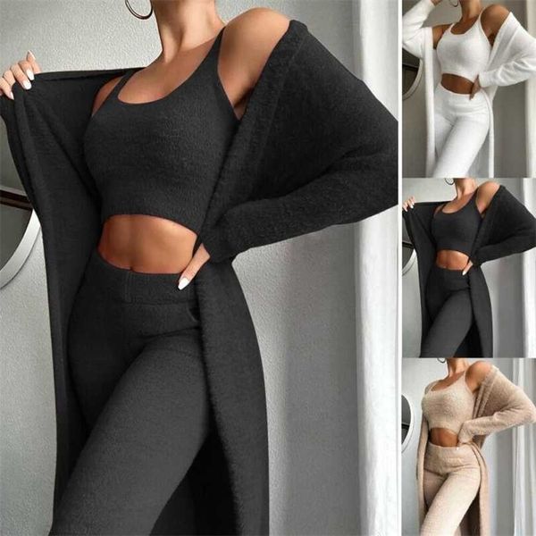 women teddy plush lounge wear set solid color leisure suit fashion tracksuits fleece cardigan 211126, Black;red
women teddy plush lounge wear set solid color leisure suit fashion tracksuits fleece cardigan 211126, Black;red