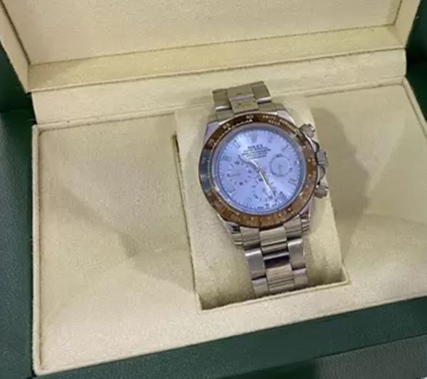 with original box wristwatches sapphire 40mm 116509 automatic mechanical mens men's watch watches no chronograph blue dial, Slivery;brown
with original box wristwatches sapphire 40mm 116509 automatic mechanical mens men's watch watches no chronograph blue dial, Slivery;brown
