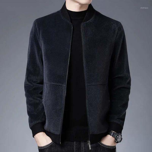 men's jackets baseball jacket male loose lmitation mink stand collar casual short coat ropa hombre 2021 autumn winter business warm out, Black;brown
men's jackets baseball jacket male loose lmitation mink stand collar casual short coat ropa hombre 2021 autumn winter business warm out, Black;brown