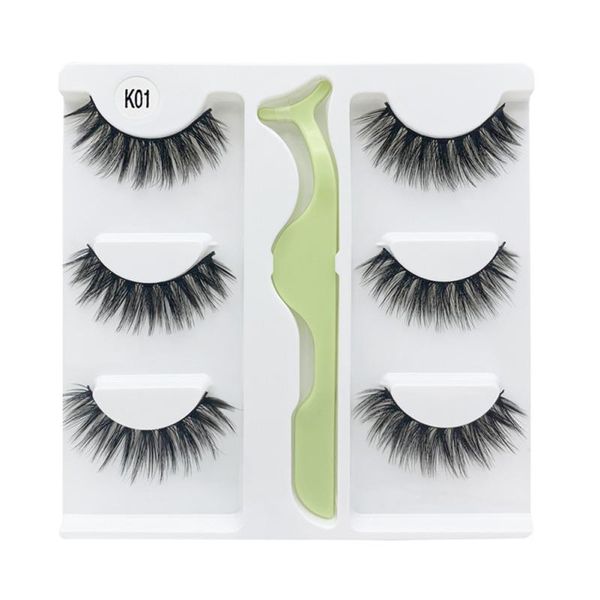 false eyelashes 3 pairs synthetic fiber material 3d faux mink lashes reusable make the eyes more vivid and charming
false eyelashes 3 pairs synthetic fiber material 3d faux mink lashes reusable make the eyes more vivid and charming