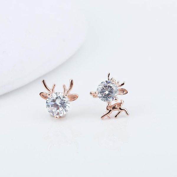 other xiaojing 100% 925 sterling silverrose gold asymmetric cute elk stud earrings for women small earring fine jewelry, Golden;silver
other xiaojing 100% 925 sterling silverrose gold asymmetric cute elk stud earrings for women small earring fine jewelry, Golden;silver