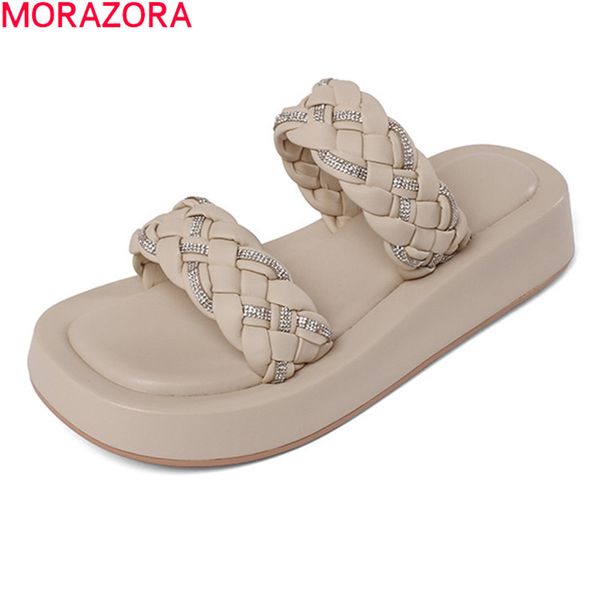 morazora summer women slippers fashion thick bottom ladies casual shoes med heels platform mules shoes 210506, Black
morazora summer women slippers fashion thick bottom ladies casual shoes med heels platform mules shoes 210506, Black