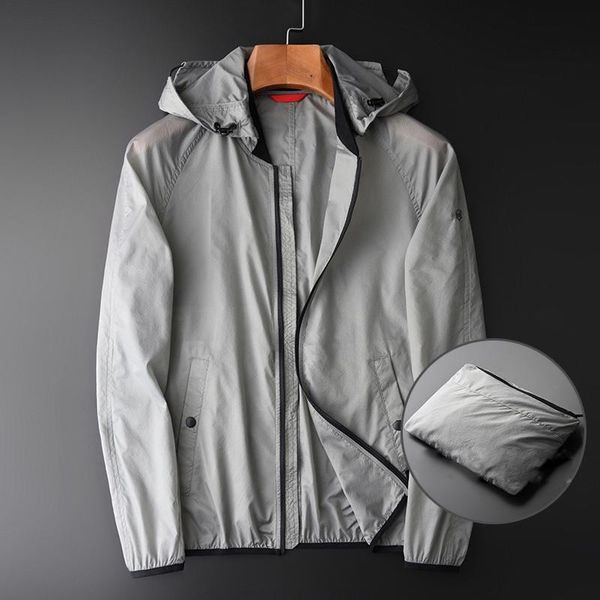 jacket summer mens luxury detachable hooded collar sun-proof man jackets plus size 4xl grey thin slim coat men's, Black;brown 
jacket summer mens luxury detachable hooded collar sun-proof man jackets plus size 4xl grey thin slim coat men's, Black;brown