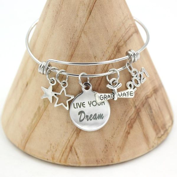 charm bracelets stainless steel wire bangle live your dream graduate 2021 graduation bracelet jewelry gifts for graduaters pulsera, Golden;silver
charm bracelets stainless steel wire bangle live your dream graduate 2021 graduation bracelet jewelry gifts for graduaters pulsera, Golden;silver