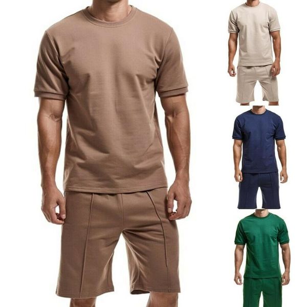 men's tracksuits men casual set fashion 2 pcs sweat suit summer sportsuit striped male sportswear tracksuit short sleeve t-shirt shorts, Gray
men's tracksuits men casual set fashion 2 pcs sweat suit summer sportsuit striped male sportswear tracksuit short sleeve t-shirt shorts, Gray