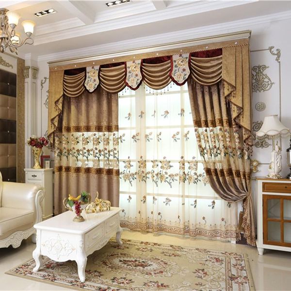 classic european and american luxury brown inlaid gold trim embroidery for living room bedroom kitchen curtains curtain & drape
classic european and american luxury brown inlaid gold trim embroidery for living room bedroom kitchen curtains curtain & drape