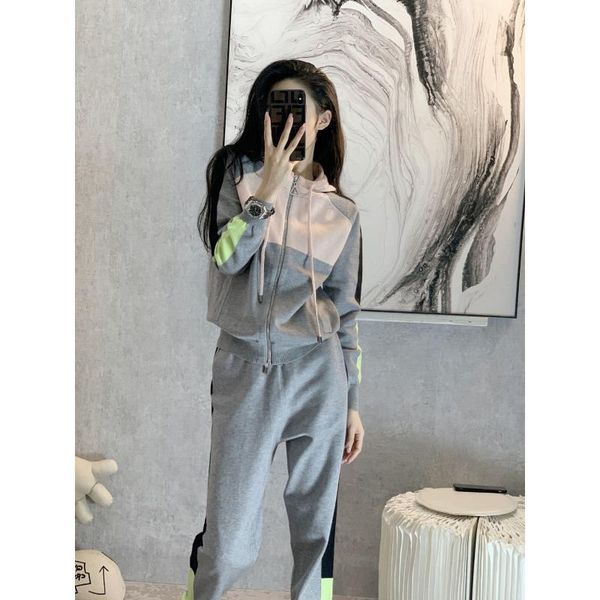 women's two piece pants spring anti-aging elegant retro knitted sports - suit women, White
women's two piece pants spring anti-aging elegant retro knitted sports - suit women, White