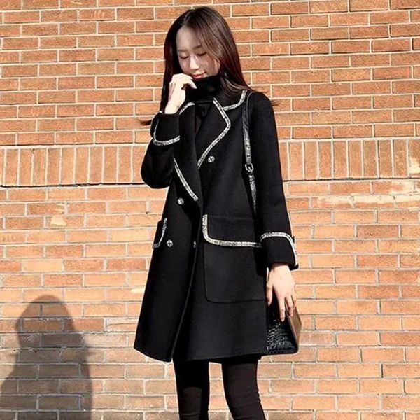 women's wool & blends woolen jacket women mid-long korean loose outwear 2021 spring and autumn double breasted black coat hepburn style
women's wool & blends woolen jacket women mid-long korean loose outwear 2021 spring and autumn double breasted black coat hepburn style