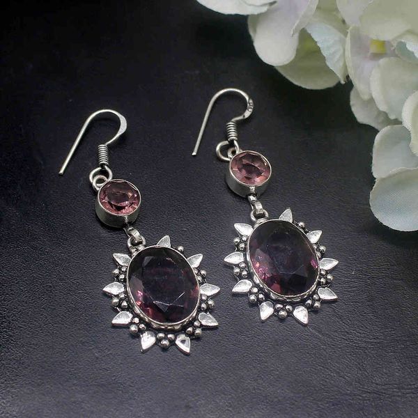 dazzling purple amethystt silver color for women ladies hook drop dangle earrings 2 1/8 inch hd848, Golden
dazzling purple amethystt silver color for women ladies hook drop dangle earrings 2 1/8 inch hd848, Golden