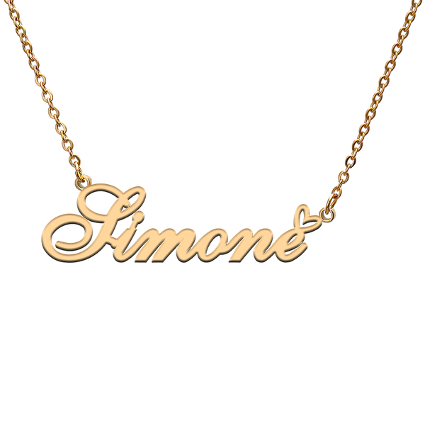 charms god with love heart personalized character necklace name simone for friend jewelry gift, Bronze;silver
charms god with love heart personalized character necklace name simone for friend jewelry gift, Bronze;silver