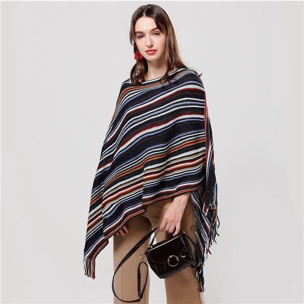 scarves women poncho capes scarf fashion striped winter warm cashmere scarfs coat lady soft wool tassel pashmina stole, Blue;gray
scarves women poncho capes scarf fashion striped winter warm cashmere scarfs coat lady soft wool tassel pashmina stole, Blue;gray