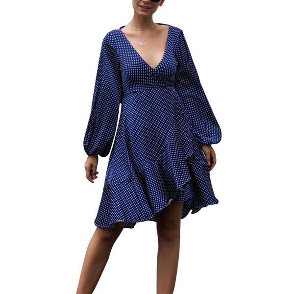 casual dresses ly women dress polka dot irregular ruffled v-neck long sleeve summer party dod886, Black;gray
casual dresses ly women dress polka dot irregular ruffled v-neck long sleeve summer party dod886, Black;gray