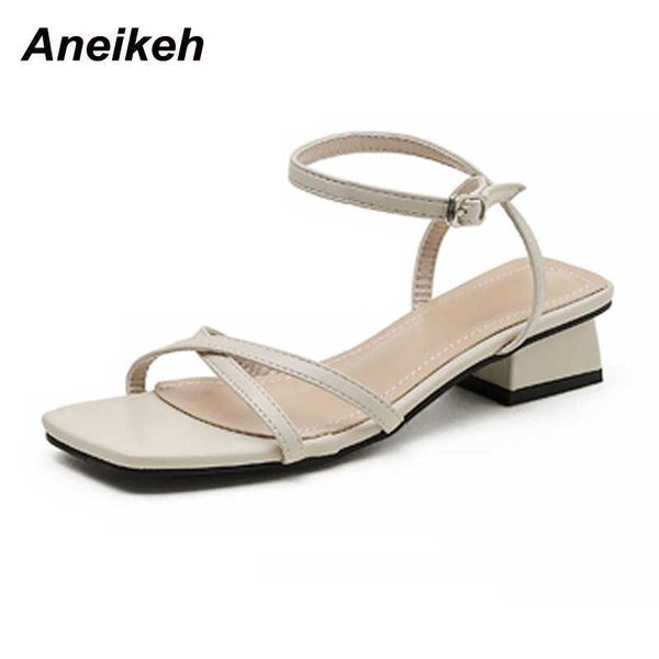 aneikeh summer shoes for women pu square heel open gladiator buckle strap dress shallow leisure simple and generous solid ethnic 210615, Black
aneikeh summer shoes for women pu square heel open gladiator buckle strap dress shallow leisure simple and generous solid ethnic 210615, Black