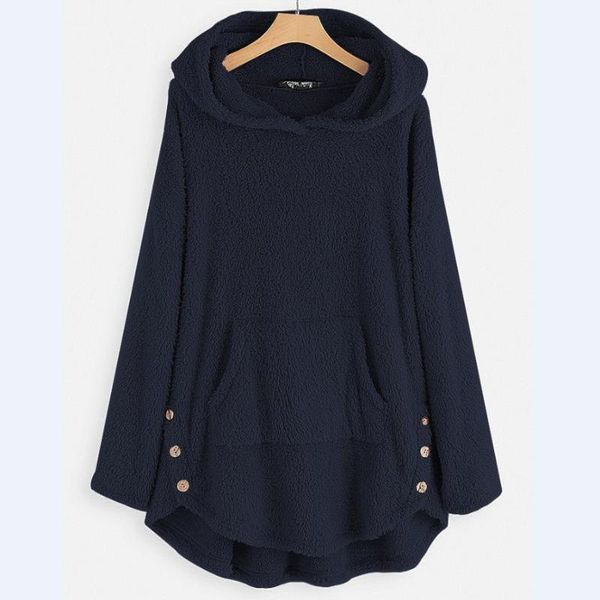 women's hoodies & sweatshirts women plus size hoodie winter warm fleece solid vintage button pocket hooded pullover loose coat sudadera, Black
women's hoodies & sweatshirts women plus size hoodie winter warm fleece solid vintage button pocket hooded pullover loose coat sudadera, Black