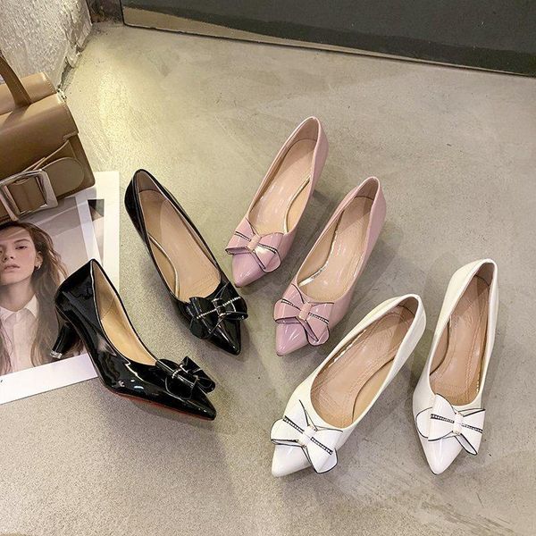 dress shoes plus size 34-42 women high heels patent leather pumps pointed toe office lady bowtie basic pump white 8385n, Black
dress shoes plus size 34-42 women high heels patent leather pumps pointed toe office lady bowtie basic pump white 8385n, Black