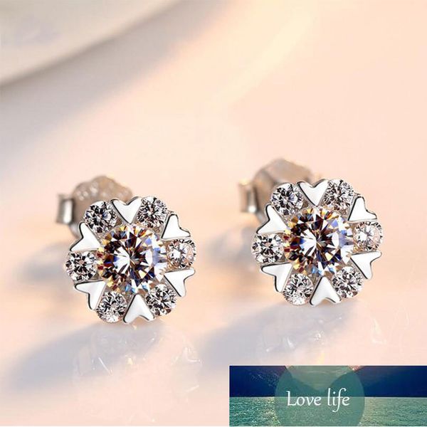 925 sterling silver cute snowflake stud earrings with zircon embellished earrings jewelry for women christmas gifts s-e44, Golden;silver
925 sterling silver cute snowflake stud earrings with zircon embellished earrings jewelry for women christmas gifts s-e44, Golden;silver