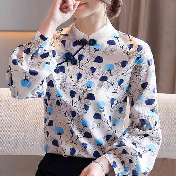 blouse women long sleeve shirt s vintage blue print chiffon shirts blusas d417 210602, White
blouse women long sleeve shirt s vintage blue print chiffon shirts blusas d417 210602, White