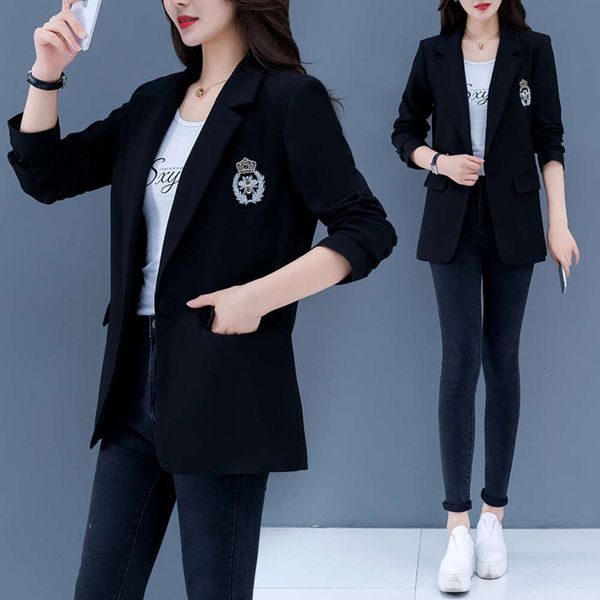 fashion small suit coat women's spring and autumn fried street version british style black design sense, Black;brown
fashion small suit coat women's spring and autumn fried street version british style black design sense, Black;brown