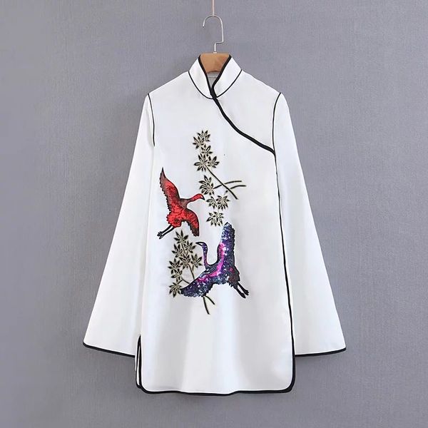 luxury casual dresses autumn women's clothing buddhist versatile thin sequin embroidered crane improved cheongsam drs, Black;gray
luxury casual dresses autumn women's clothing buddhist versatile thin sequin embroidered crane improved cheongsam drs, Black;gray
