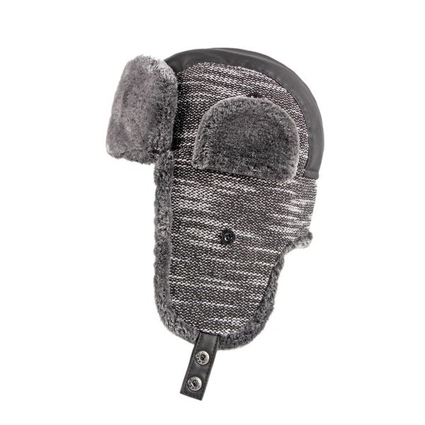 new bomber hat women men winter cap knit plush hat windproof warm ear protect russian ushanka bomber cap, Blue;gray
new bomber hat women men winter cap knit plush hat windproof warm ear protect russian ushanka bomber cap, Blue;gray