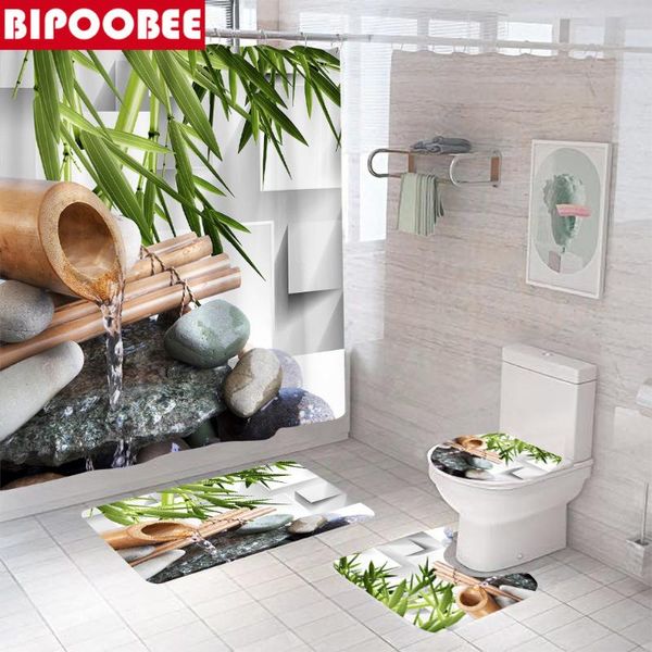 zen stone bamboo leaf shower curtain set durable non-slip carpet bath mats flowing water pattern bathroom curtains toilet cover
zen stone bamboo leaf shower curtain set durable non-slip carpet bath mats flowing water pattern bathroom curtains toilet cover