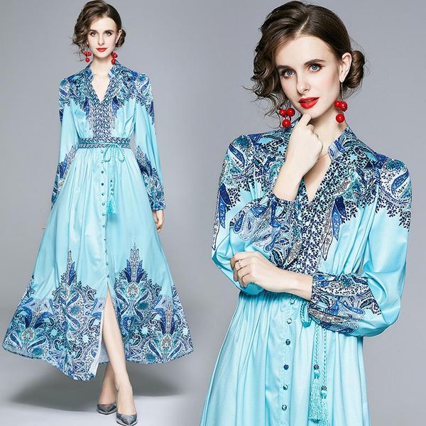 casual dresses women vintage v neck floral printed party dress fashion elegant slim ladies a-line beach maxi shirt vestidos, Black;gray
casual dresses women vintage v neck floral printed party dress fashion elegant slim ladies a-line beach maxi shirt vestidos, Black;gray