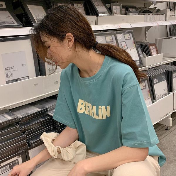 women's t-shirt 2021 summer fashion women korean style loose o-neck leisure street wear short sleeve cool girl tees, White
women's t-shirt 2021 summer fashion women korean style loose o-neck leisure street wear short sleeve cool girl tees, White