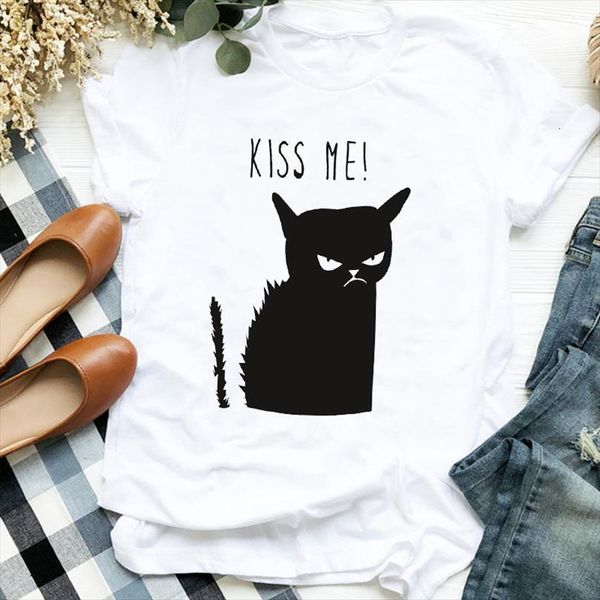 and women lady cat funny mens mood summer autumn 90s style shirt tee for womens clothes female graphic, White;black
and women lady cat funny mens mood summer autumn 90s style shirt tee for womens clothes female graphic, White;black