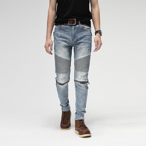 men's jeans kimsere fashion skinny biker hi street vintage stretchy motorcycle denim trousers washed blue retro racer bottoms
men's jeans kimsere fashion skinny biker hi street vintage stretchy motorcycle denim trousers washed blue retro racer bottoms
