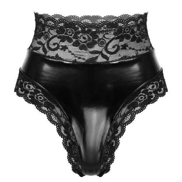 women's panties womens exotic apparel floral lace trimming patent leather underpants high waist briefs underwear lingerie up, Black;pink
women's panties womens exotic apparel floral lace trimming patent leather underpants high waist briefs underwear lingerie up, Black;pink