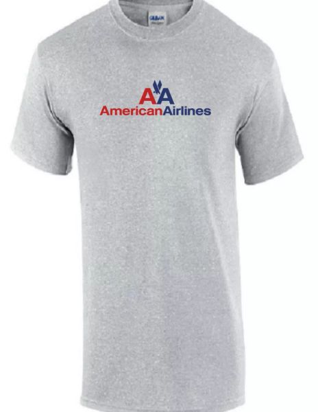 american airlines red blue retro logo shirt us airline sport gray t-shirt, White;black
american airlines red blue retro logo shirt us airline sport gray t-shirt, White;black