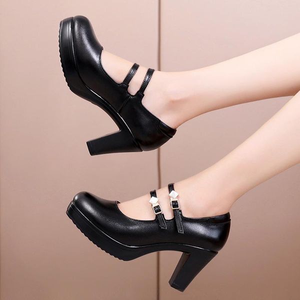 round head shallow cheongsam catwalk high heels thick with waterproof platform word buckle t model shoes women's dress, Black
round head shallow cheongsam catwalk high heels thick with waterproof platform word buckle t model shoes women's dress, Black