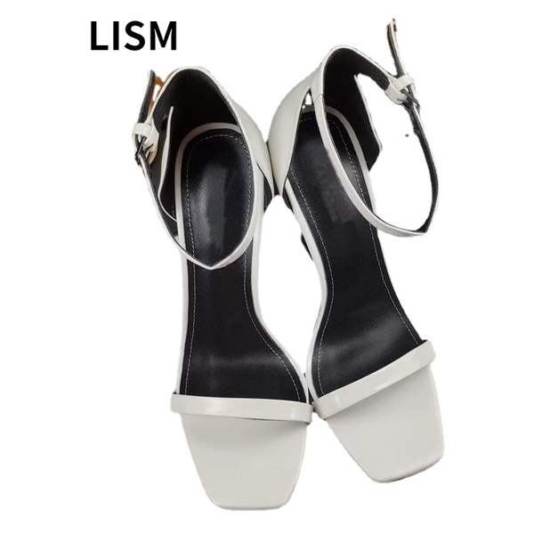 2021new classic women's high heels open toe buckle leather high heels strange high heels dress party shoes square head 7cm 10cm, Black
2021new classic women's high heels open toe buckle leather high heels strange high heels dress party shoes square head 7cm 10cm, Black