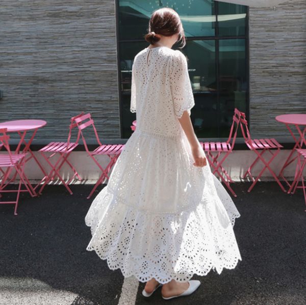 spring korean style flare sleeve o-neck large pendulum solid color stitching cotton linen women white dress 210427, Black;gray
spring korean style flare sleeve o-neck large pendulum solid color stitching cotton linen women white dress 210427, Black;gray