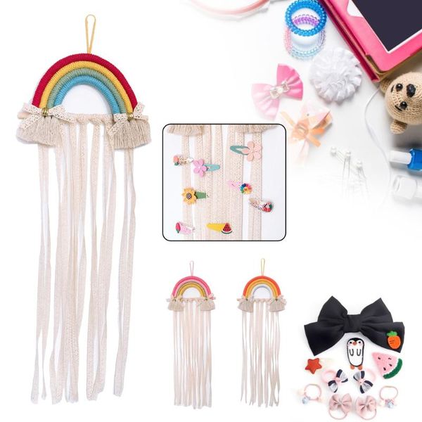 novelty items wall hanging rainbow hair clip holder wooden stick cotton rope girls room accessories rack women baby bow organizer
novelty items wall hanging rainbow hair clip holder wooden stick cotton rope girls room accessories rack women baby bow organizer