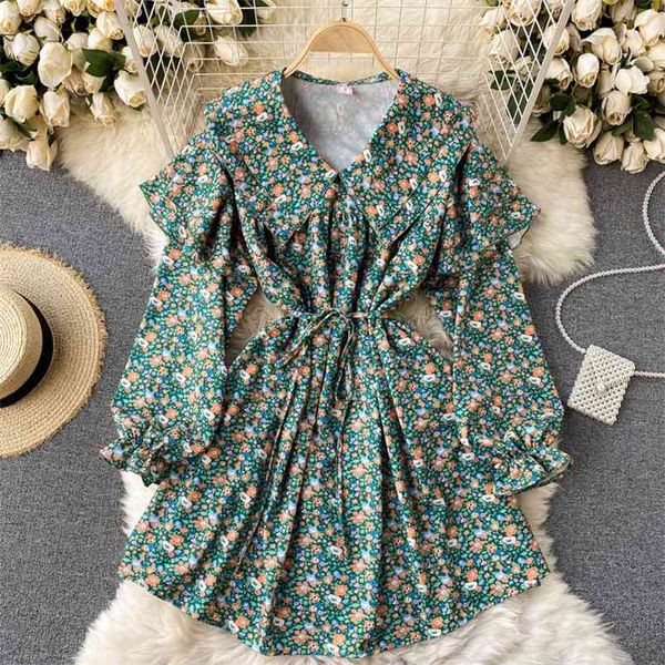 spring european american floral vestidos female doll collar puff sleeve ruffle stitching slim mini dress c728 210506, Black;gray
spring european american floral vestidos female doll collar puff sleeve ruffle stitching slim mini dress c728 210506, Black;gray