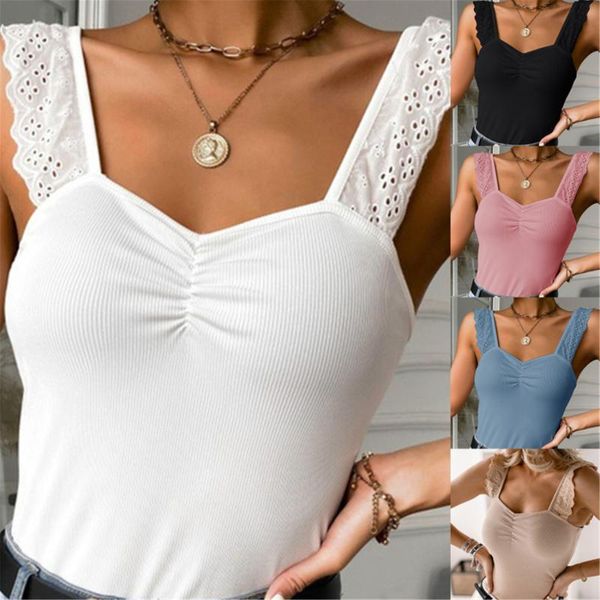 women's tanks & camis summer v-neck solid cotton women sleeveltank fashion office elegant ruffled sleeves female basic short, White
women's tanks & camis summer v-neck solid cotton women sleeveltank fashion office elegant ruffled sleeves female basic short, White