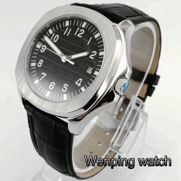 new bliger no man luxury watch 40mm sapphire glass sier dial date automatic man mechanical waterproof watches, Slivery;brown
new bliger no man luxury watch 40mm sapphire glass sier dial date automatic man mechanical waterproof watches, Slivery;brown